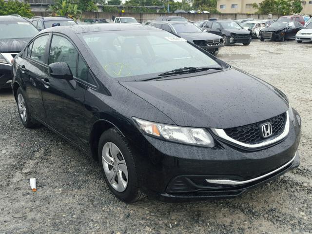 19XFB2F53DE090048 - 2013 HONDA CIVIC LX BLACK photo 1