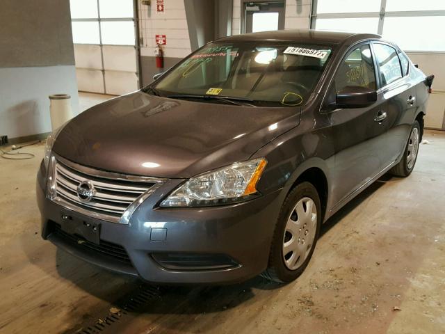 3N1AB7AP3FL659837 - 2015 NISSAN SENTRA S GRAY photo 2