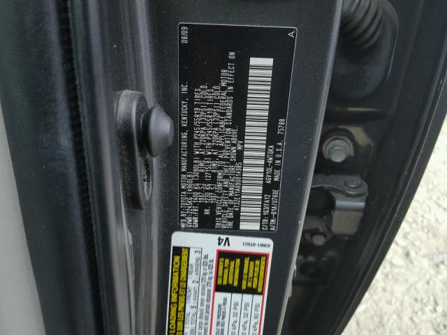 4T3ZE11A89U014985 - 2009 TOYOTA VENZA BASE GRAY photo 10