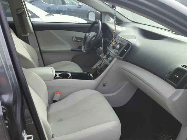 4T3ZE11A89U014985 - 2009 TOYOTA VENZA BASE GRAY photo 5