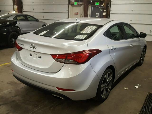 KMHDH4AH0EU156041 - 2014 HYUNDAI ELANTRA SE SILVER photo 4