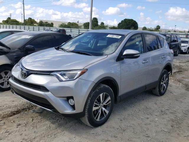 2T3WFREV7JW475109 - 2018 TOYOTA RAV4 ADVEN SILVER photo 2