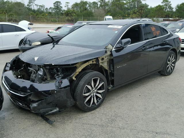 1G1ZF5SX8GF358301 - 2016 CHEVROLET MALIBU LT BLACK photo 2