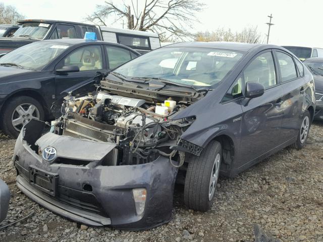 JTDKN3DU1C1530887 - 2012 TOYOTA PRIUS CHARCOAL photo 2