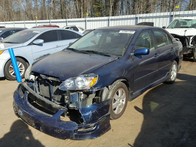 2T1BR32E78C885985 - 2008 TOYOTA COROLLA CE BLUE photo 2