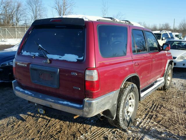 JT3GN86R8X0128280 - 1999 TOYOTA 4RUNNER SR RED photo 4