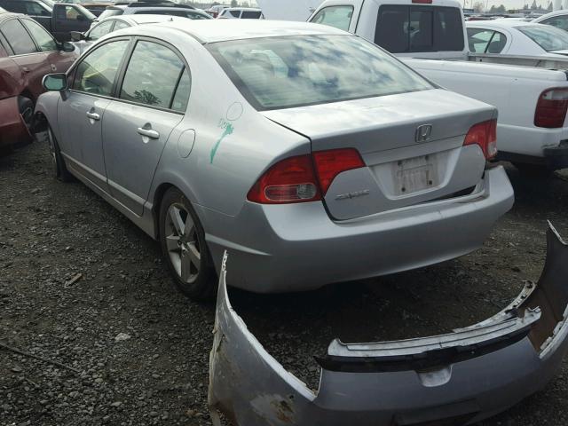 1HGFA16828L003651 - 2008 HONDA CIVIC EX SILVER photo 3