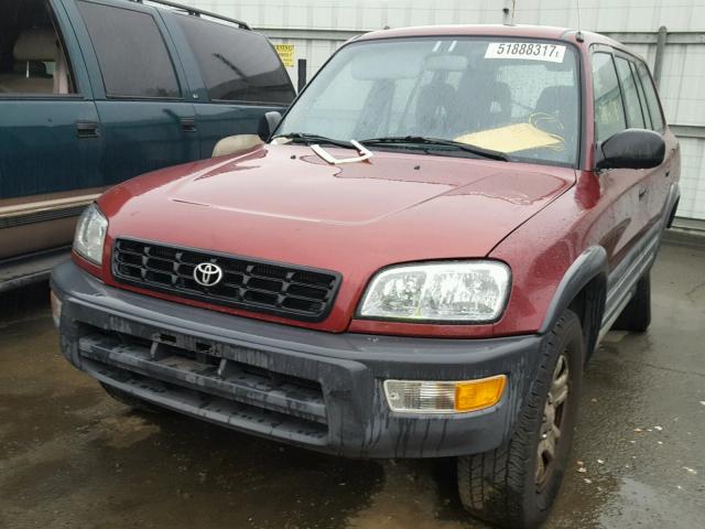 JT3GP10V1W7036229 - 1998 TOYOTA RAV4 RED photo 2