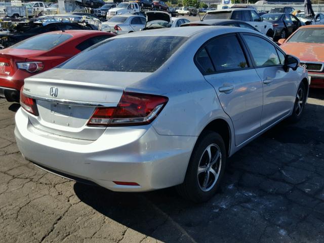 19XFB2F75FE700357 - 2015 HONDA CIVIC SE SILVER photo 4