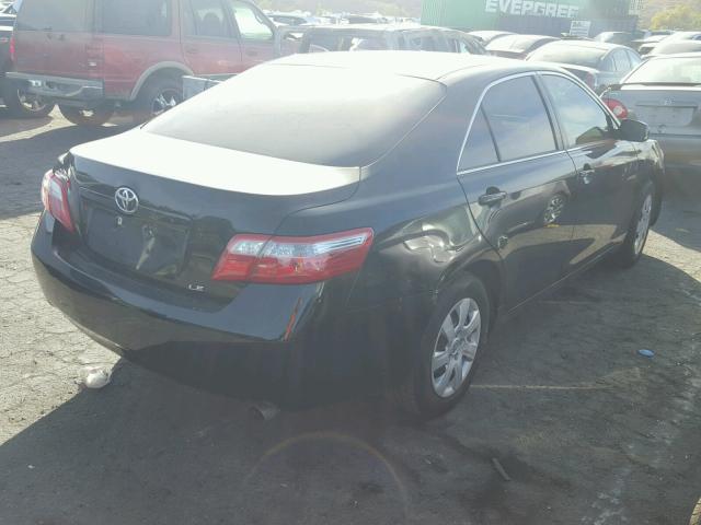 4T1BE46K27U572938 - 2007 TOYOTA CAMRY BLACK photo 4