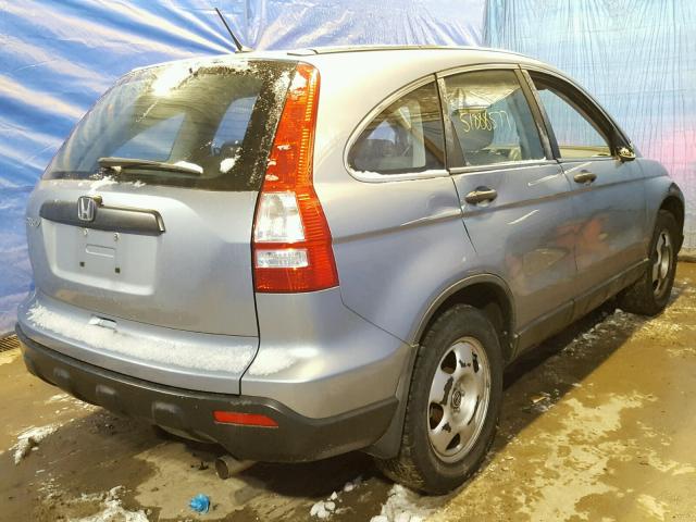 5J6RE48349L034978 - 2009 HONDA CR-V LX BLUE photo 4