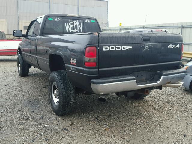 1B7KF23681J522227 - 2001 DODGE RAM 2500 BLACK photo 3