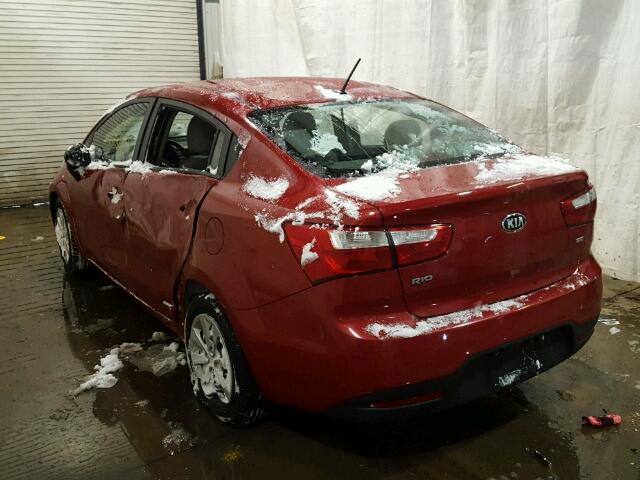 KNADM4A3XF6506265 - 2015 KIA RIO LX Կարմիր լուսանկար 3