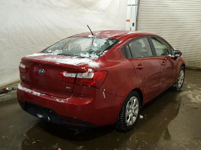 KNADM4A3XF6506265 - 2015 KIA RIO LX Կարմիր լուսանկար 4