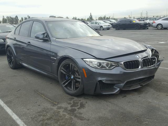 WBS3C9C56FP803971 - 2015 BMW M3 GRAY photo 1