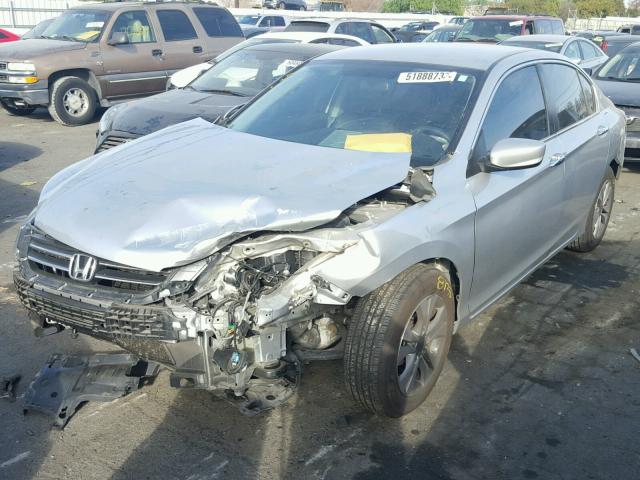 1HGCR2F34FA189188 - 2015 HONDA ACCORD LX GRAY photo 2