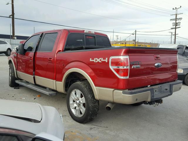 1FTPW14V09KA68146 - 2009 FORD F150 SUPER RED photo 3