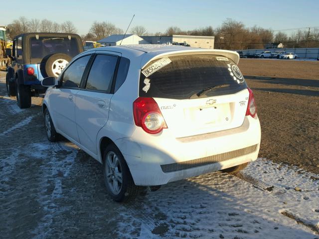 KL1TG6DE6AB102398 - 2010 CHEVROLET AVEO LT WHITE photo 3