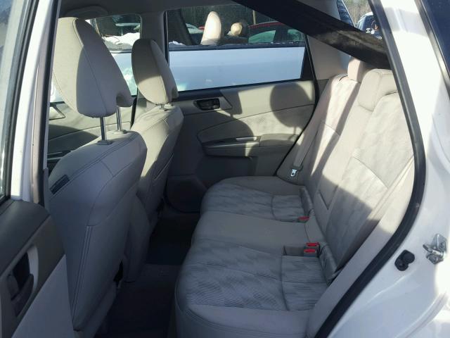 JF2SH6AC3AH732639 - 2010 SUBARU FORESTER 2 WHITE photo 6