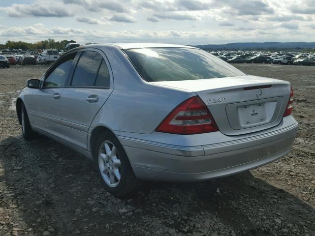 WDBRF61J53F348506 - 2003 MERCEDES-BENZ C 240 SILVER photo 3