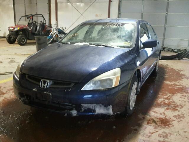 1HGCM56323A048034 - 2003 HONDA ACCORD LX BLUE photo 2