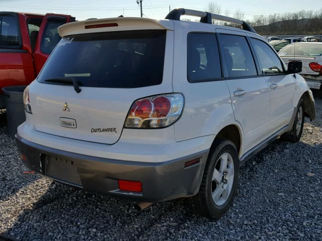 JA4LX41F44U042831 - 2004 MITSUBISHI OUTLANDER WHITE photo 4