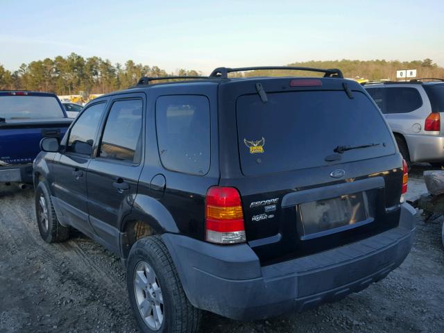 1FMYU03195KB09222 - 2005 FORD ESCAPE XLT BLACK photo 3