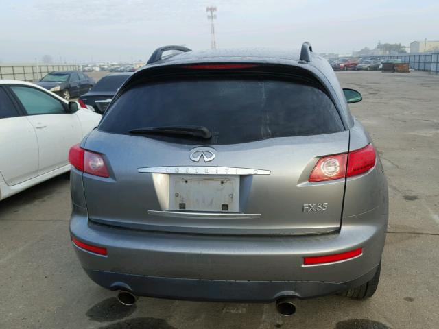 JNRAS08W95X206391 - 2005 INFINITI FX35 GRAY photo 9