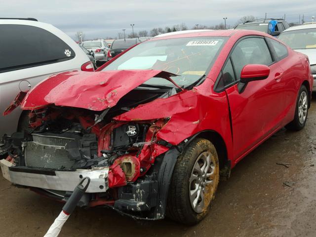 2HGFG3B54EH511151 - 2014 HONDA CIVIC LX RED photo 2