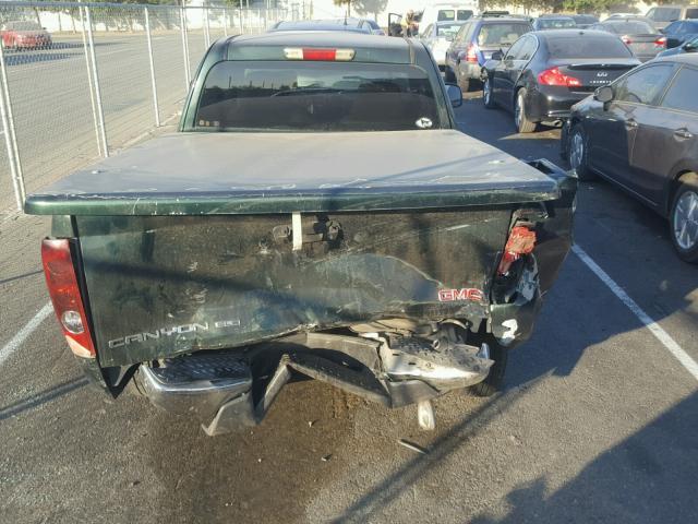 1GTCS196258171393 - 2005 GMC CANYON GREEN photo 9