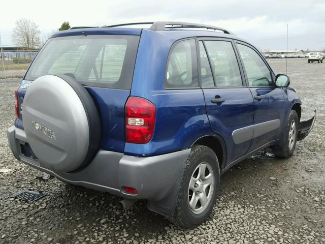 JTEGD20V150075061 - 2005 TOYOTA RAV4 BLUE photo 4