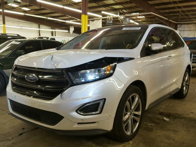 2FMTK4AP8FBB72256 - 2015 FORD EDGE SPORT WHITE photo 2