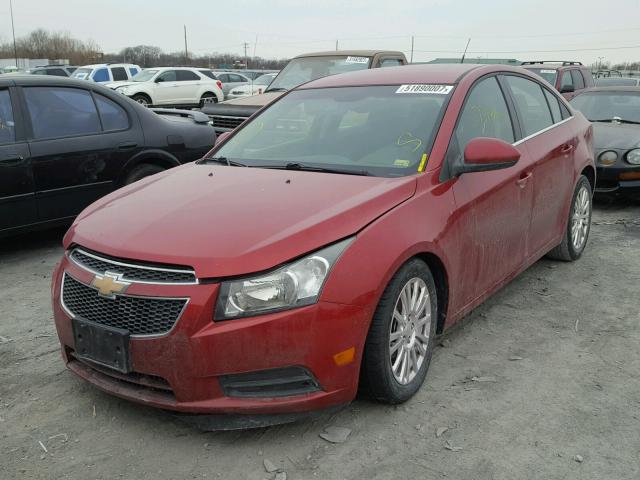 1G1PJ5SC0C7188622 - 2012 CHEVROLET CRUZE ECO RED photo 2