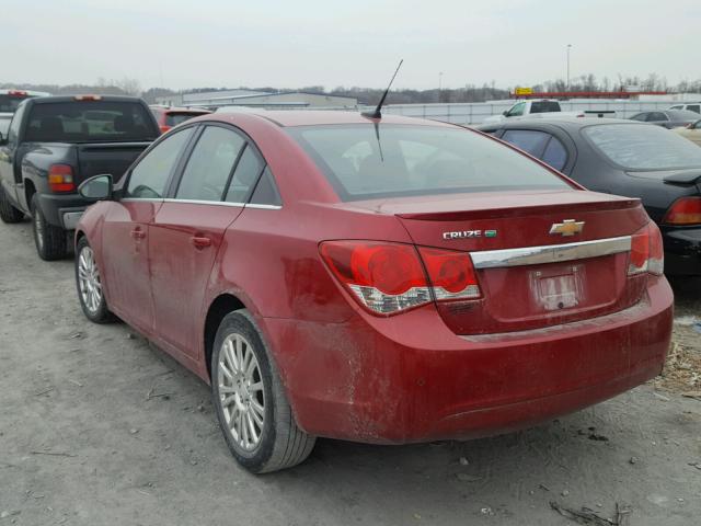 1G1PJ5SC0C7188622 - 2012 CHEVROLET CRUZE ECO RED photo 3