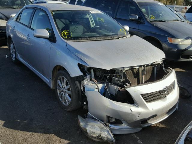 2T1BU4EE3AC403115 - 2010 TOYOTA COROLLA BA SILVER photo 1