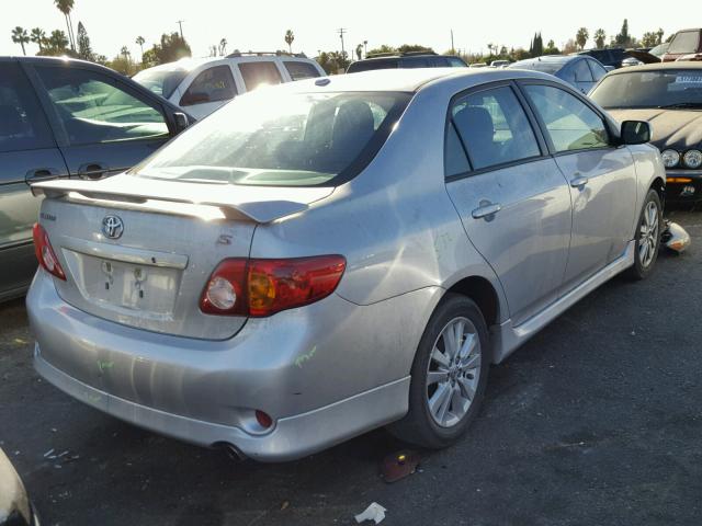 2T1BU4EE3AC403115 - 2010 TOYOTA COROLLA BA SILVER photo 4