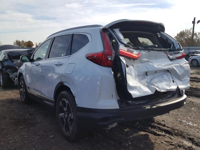 5J6RW1H99JL010681 - 2018 HONDA CR-V TOURI WHITE photo 3