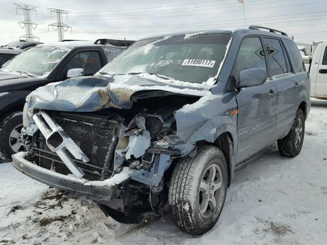 5FNYF28747B000738 - 2007 HONDA PILOT EXL TEAL photo 2