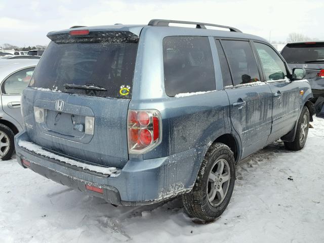 5FNYF28747B000738 - 2007 HONDA PILOT EXL TEAL photo 4