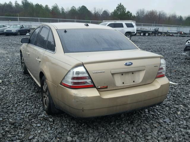 1FAHP24W08G123248 - 2008 FORD TAURUS SEL TAN photo 3