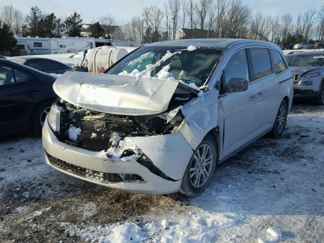 5FNRL5H69BB087566 - 2011 HONDA ODYSSEY EX SILVER photo 2