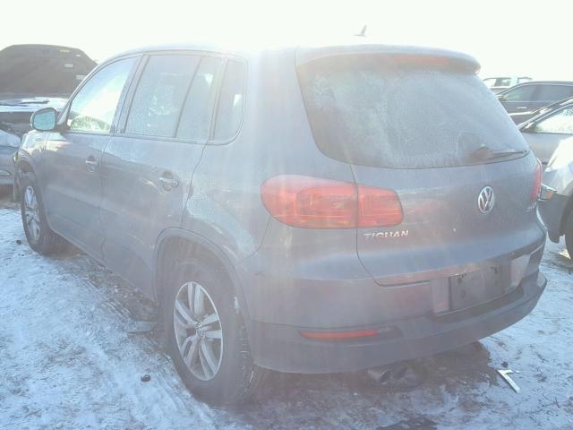 WVGAV7AX3CW005605 - 2012 VOLKSWAGEN TIGUAN S GRAY photo 3