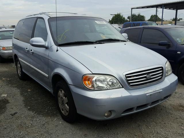 KNDUP131926140491 - 2002 KIA SEDONA EX SILVER photo 1