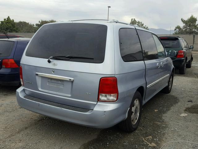 KNDUP131926140491 - 2002 KIA SEDONA EX SILVER photo 4