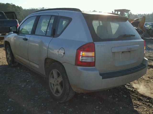 1J8FT47W87D256417 - 2007 JEEP COMPASS SILVER photo 3