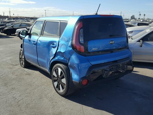 KNDJP3A57G7340579 - 2016 KIA SOUL + BLUE photo 3