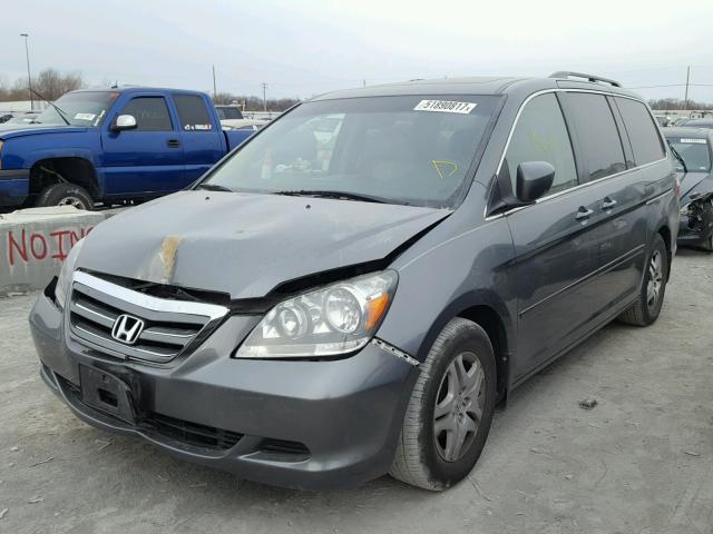 5FNRL38657B451834 - 2007 HONDA ODYSSEY EX GRAY photo 2