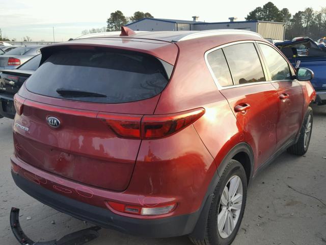 KNDPM3AC8H7033800 - 2017 KIA SPORTAGE L RED photo 4