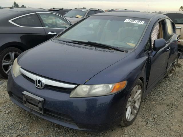 1HGFA16806L095145 - 2006 HONDA CIVIC EX BLUE photo 2