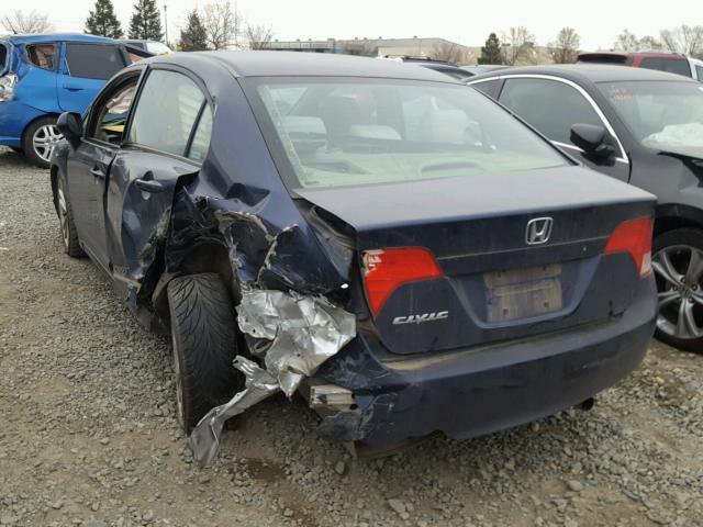 1HGFA16806L095145 - 2006 HONDA CIVIC EX BLUE photo 3